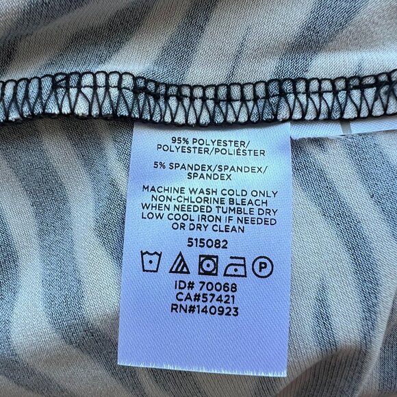 LOFT Animal Print Black and Tan Long Sleeve Midi Dress Size 6 - Picture 4 of 5